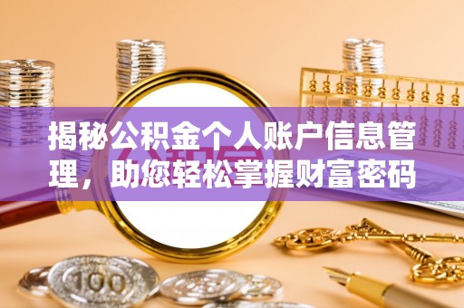 汉川揭秘公积金个人账户信息管理，助您轻松掌握财富密码