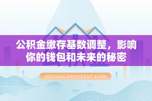 汉川公积金缴存基数调整，影响你的钱包和未来的秘密