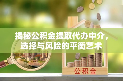 汉川揭秘公积金提取代办中介，选择与风险的平衡艺术